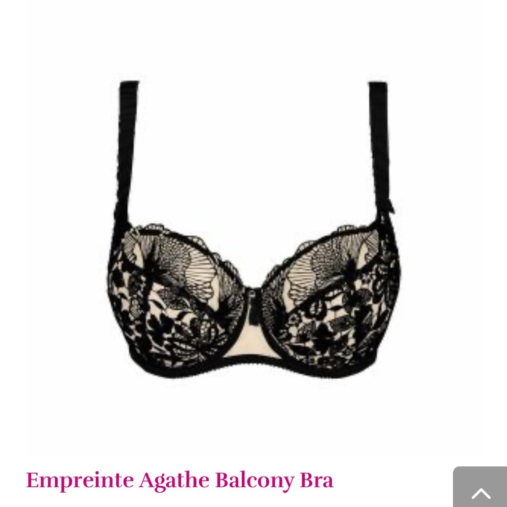 Empreinte Agathe Lace Balcony Bra - Black